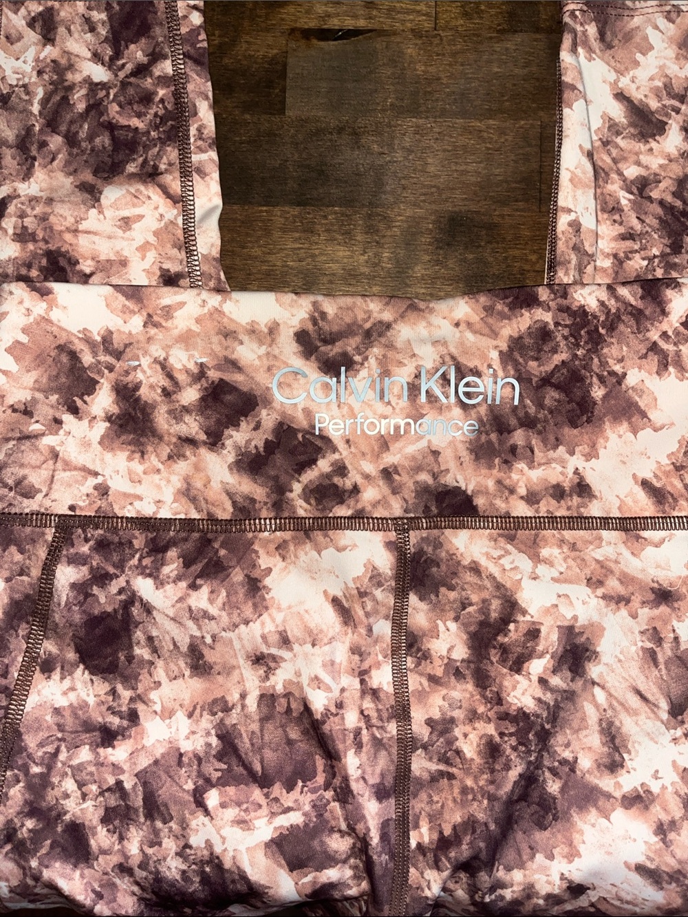 Calvin Klein Pink Marble Print Performance Leggings
